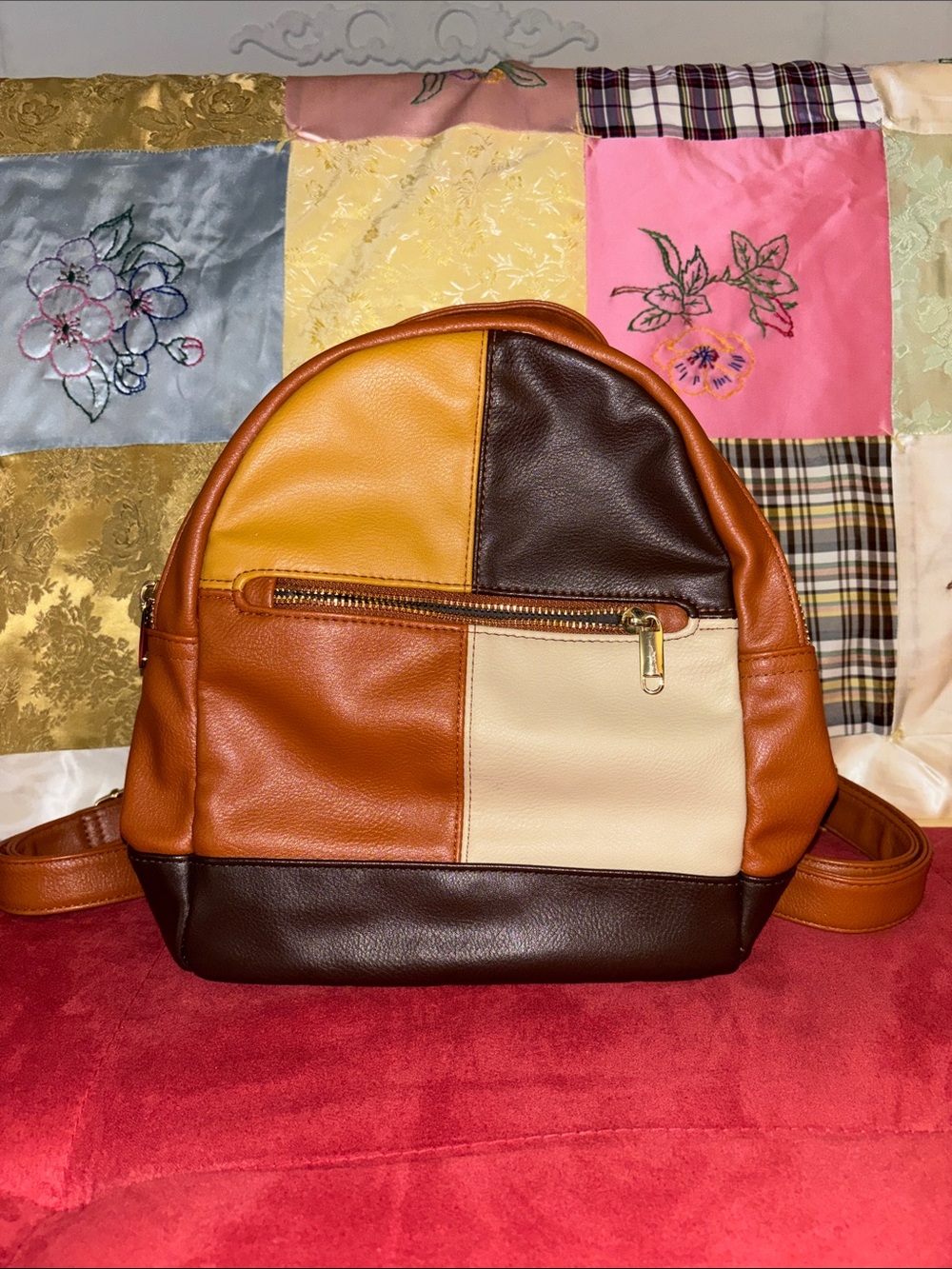 Wild Fable Faux Brown Leather Backpack!
